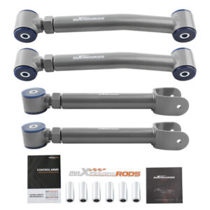 MAXSPEEDINGRODS 4x Front Upper Lower Adjustable Control Arms compatible for Jeep Wrangler TJ 1997-2006 0-8