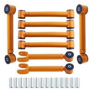 MAXSPEEDINGRODS 2x Front Upper + 2x Rear Upper +4x lower Control Arms compatible for Jeep Wrangler TJ 97-06
