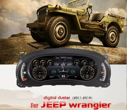 J-LAB Digital LCD Cluster Replacement For 07-10 JK JEEP WRANGLER 3.8