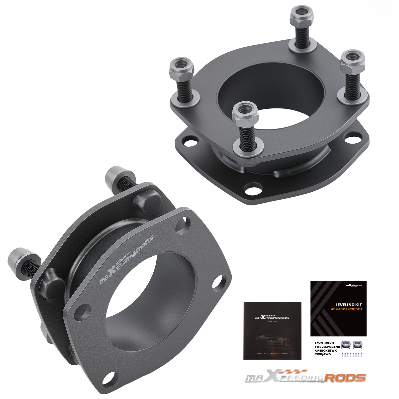 MAXSPEEDINGRODS Front Strut Spacer lift kit compatible for Jeep Commander XK 2006-2010 2WD/4WD