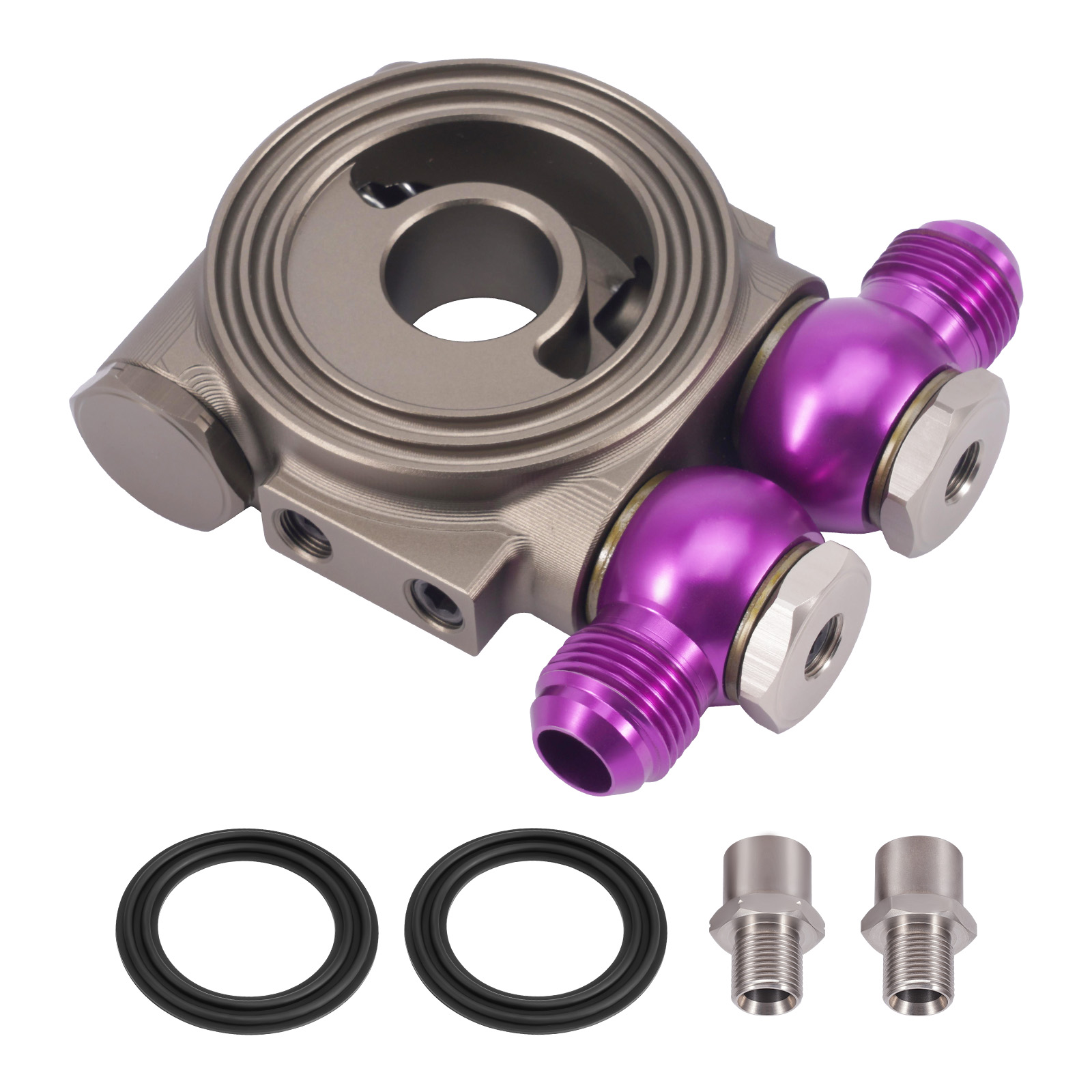 MAXSPEEDINGRODS Oil Cooler Sandwich Adapter